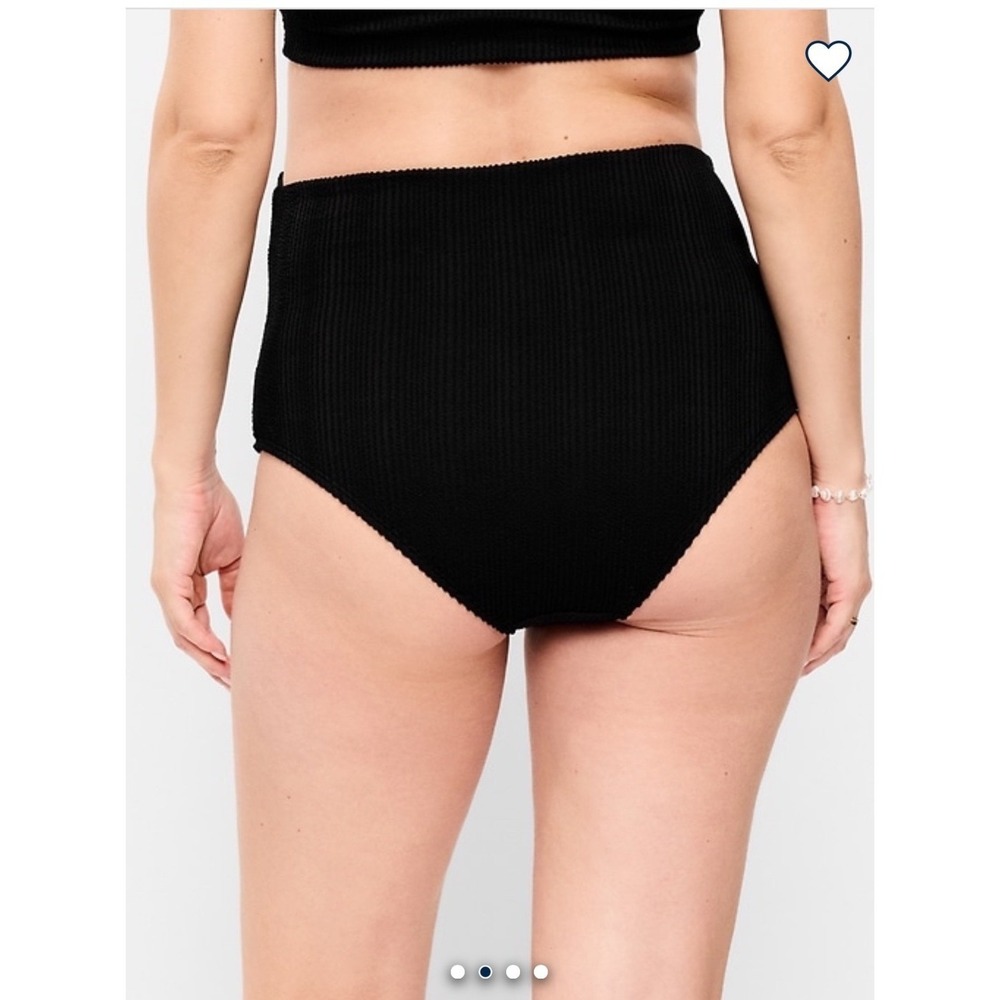 Maternity Hi-Waisted Textured Black Swim Bottoms by Old Navy Plus Size XXL - Picture 3 of 8